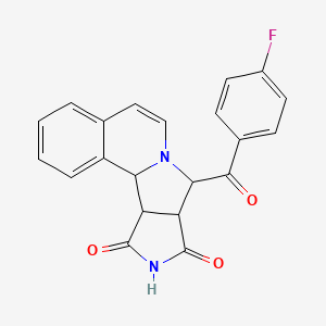 molecular formula C21H15FN2O3 B6040424 8-(4-fluorobenzoyl)-11a,11b-dihydro-8H-pyrrolo[3',4':3,4]pyrrolo[2,1-a]isoquinoline-9,11(8aH,10H)-dione 