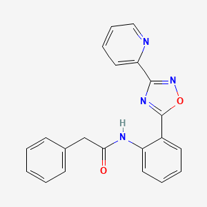 2-phenyl-N-{2-[3-(2-pyridinyl)-1,2,4-oxadiazol-5-yl]phenyl}acetamide