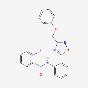 2-fluoro-N-{2-[3-(phenoxymethyl)-1,2,4-oxadiazol-5-yl]phenyl}benzamide