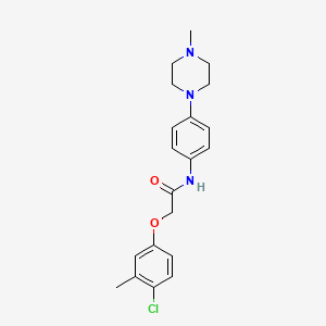 molecular formula C20H24ClN3O2 B6040441 2-(4-chloro-3-methylphenoxy)-N-[4-(4-methyl-1-piperazinyl)phenyl]acetamide 