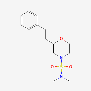 molecular formula C14H22N2O3S B6040469 N,N-dimethyl-2-(2-phenylethyl)-4-morpholinesulfonamide 