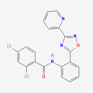 2,4-dichloro-N-{2-[3-(2-pyridinyl)-1,2,4-oxadiazol-5-yl]phenyl}benzamide