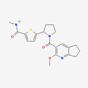 5-{1-[(2-methoxy-6,7-dihydro-5H-cyclopenta[b]pyridin-3-yl)carbonyl]-2-pyrrolidinyl}-N-methyl-2-thiophenecarboxamide