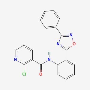 2-chloro-N-[2-(3-phenyl-1,2,4-oxadiazol-5-yl)phenyl]nicotinamide
