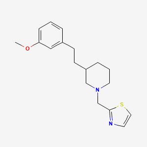 molecular formula C18H24N2OS B6040497 3-[2-(3-methoxyphenyl)ethyl]-1-(1,3-thiazol-2-ylmethyl)piperidine 