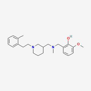 2-methoxy-6-{[methyl({1-[2-(2-methylphenyl)ethyl]-3-piperidinyl}methyl)amino]methyl}phenol