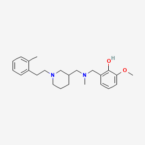 molecular formula C24H34N2O2 B6040519 2-methoxy-6-{[methyl({1-[2-(2-methylphenyl)ethyl]-3-piperidinyl}methyl)amino]methyl}phenol 