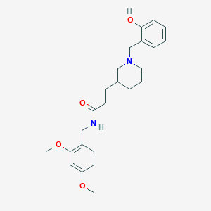 molecular formula C24H32N2O4 B6040527 N-(2,4-dimethoxybenzyl)-3-[1-(2-hydroxybenzyl)-3-piperidinyl]propanamide 