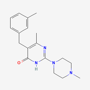 molecular formula C18H24N4O B6040536 6-methyl-5-(3-methylbenzyl)-2-(4-methyl-1-piperazinyl)-4(3H)-pyrimidinone 