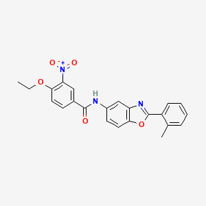 4-ethoxy-N-[2-(2-methylphenyl)-1,3-benzoxazol-5-yl]-3-nitrobenzamide