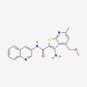3-amino-4-(methoxymethyl)-6-methyl-N-quinolin-3-ylthieno[2,3-b]pyridine-2-carboxamide