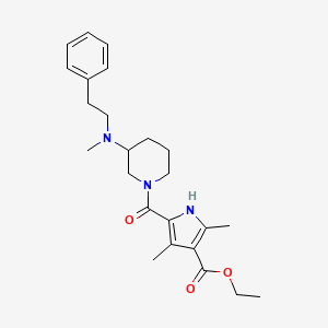 molecular formula C24H33N3O3 B6040563 ethyl 2,4-dimethyl-5-({3-[methyl(2-phenylethyl)amino]-1-piperidinyl}carbonyl)-1H-pyrrole-3-carboxylate 