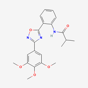 2-methyl-N-{2-[3-(3,4,5-trimethoxyphenyl)-1,2,4-oxadiazol-5-yl]phenyl}propanamide