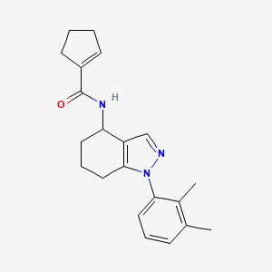 molecular formula C21H25N3O B6040586 N-[1-(2,3-dimethylphenyl)-4,5,6,7-tetrahydro-1H-indazol-4-yl]-1-cyclopentene-1-carboxamide 