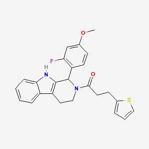 1-(2-fluoro-4-methoxyphenyl)-2-[3-(2-thienyl)propanoyl]-2,3,4,9-tetrahydro-1H-beta-carboline