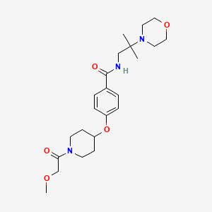 4-{[1-(methoxyacetyl)-4-piperidinyl]oxy}-N-[2-methyl-2-(4-morpholinyl)propyl]benzamide