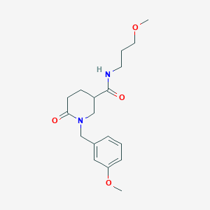 1-(3-methoxybenzyl)-N-(3-methoxypropyl)-6-oxo-3-piperidinecarboxamide