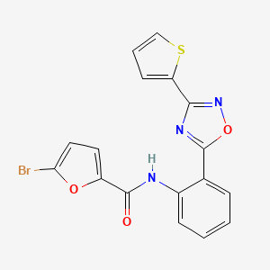 molecular formula C17H10BrN3O3S B604060 5-bromo-N-{2-[3-(2-thienyl)-1,2,4-oxadiazol-5-yl]phenyl}-2-furamide CAS No. 1119398-71-8