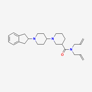 molecular formula C26H37N3O B6040620 N,N-diallyl-1'-(2,3-dihydro-1H-inden-2-yl)-1,4'-bipiperidine-3-carboxamide 