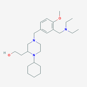 2-(1-cyclohexyl-4-{3-[(diethylamino)methyl]-4-methoxybenzyl}-2-piperazinyl)ethanol