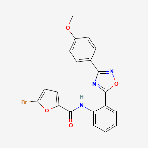 molecular formula C20H14BrN3O4 B604064 5-bromo-N-{2-[3-(4-methoxyphenyl)-1,2,4-oxadiazol-5-yl]phenyl}-2-furamide CAS No. 1092341-14-4