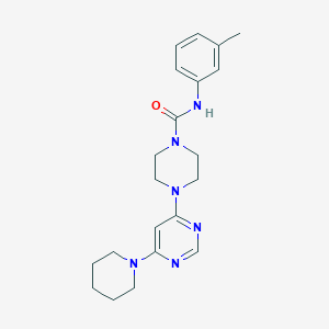N-(3-methylphenyl)-4-[6-(1-piperidinyl)-4-pyrimidinyl]-1-piperazinecarboxamide