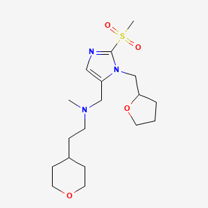 N-methyl-N-{[2-(methylsulfonyl)-1-(tetrahydro-2-furanylmethyl)-1H-imidazol-5-yl]methyl}-2-(tetrahydro-2H-pyran-4-yl)ethanamine