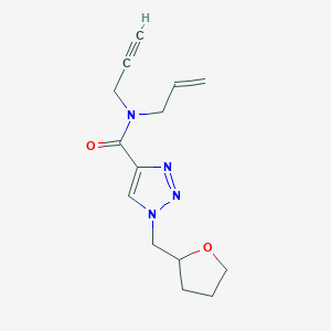 molecular formula C14H18N4O2 B6040664 N-allyl-N-2-propyn-1-yl-1-(tetrahydro-2-furanylmethyl)-1H-1,2,3-triazole-4-carboxamide 
