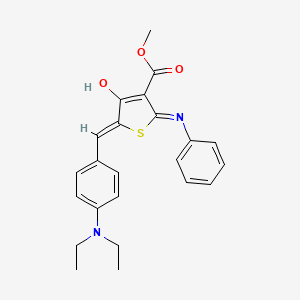 molecular formula C23H24N2O3S B6040670 methyl 2-anilino-5-[4-(diethylamino)benzylidene]-4-oxo-4,5-dihydro-3-thiophenecarboxylate 