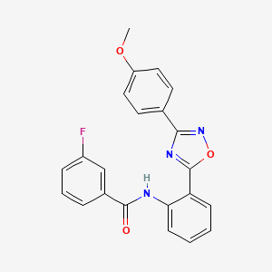 3-fluoro-N-{2-[3-(4-methoxyphenyl)-1,2,4-oxadiazol-5-yl]phenyl}benzamide
