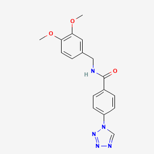 molecular formula C17H17N5O3 B6040680 N-(3,4-dimethoxybenzyl)-4-(1H-tetrazol-1-yl)benzamide 