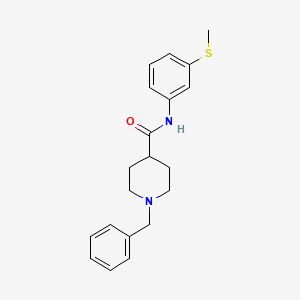 molecular formula C20H24N2OS B6040689 1-benzyl-N-[3-(methylthio)phenyl]-4-piperidinecarboxamide 