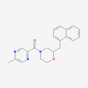 molecular formula C21H21N3O2 B6040694 4-[(5-methyl-2-pyrazinyl)carbonyl]-2-(1-naphthylmethyl)morpholine 
