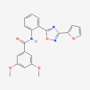 molecular formula C21H17N3O5 B604070 N-{2-[3-(2-furyl)-1,2,4-oxadiazol-5-yl]phenyl}-3,5-dimethoxybenzamide CAS No. 1119413-79-4
