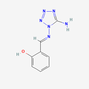 molecular formula C8H8N6O B6040719 2-{[(5-amino-1H-tetrazol-1-yl)imino]methyl}phenol 