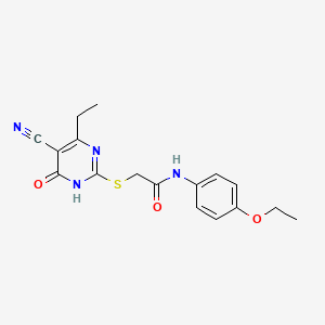 2-[(5-cyano-4-ethyl-6-oxo-1,6-dihydro-2-pyrimidinyl)thio]-N-(4-ethoxyphenyl)acetamide