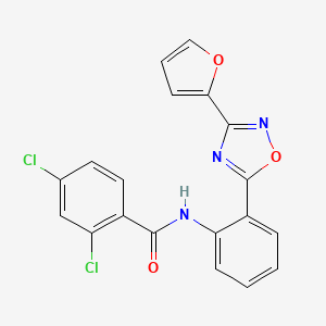 molecular formula C19H11Cl2N3O3 B604074 2,4-dichloro-N-{2-[3-(2-furyl)-1,2,4-oxadiazol-5-yl]phenyl}benzamide CAS No. 1119402-64-0