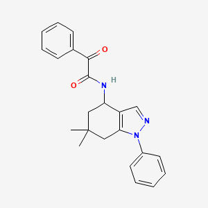 molecular formula C23H23N3O2 B6040741 N-(6,6-dimethyl-1-phenyl-4,5,6,7-tetrahydro-1H-indazol-4-yl)-2-oxo-2-phenylacetamide 