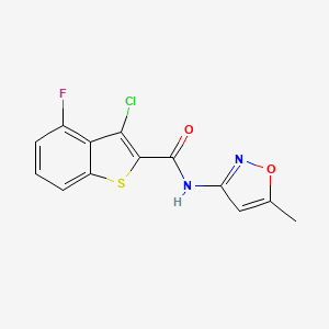 molecular formula C13H8ClFN2O2S B6040749 3-chloro-4-fluoro-N-(5-methyl-3-isoxazolyl)-1-benzothiophene-2-carboxamide 