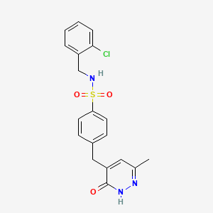 N-(2-chlorobenzyl)-4-[(6-methyl-3-oxo-2,3-dihydro-4-pyridazinyl)methyl]benzenesulfonamide