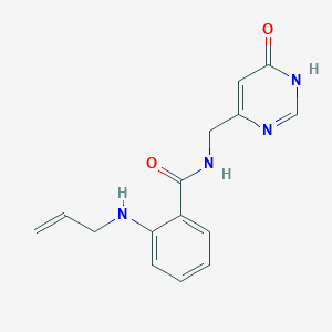 molecular formula C15H16N4O2 B6040760 2-(allylamino)-N-[(6-hydroxypyrimidin-4-yl)methyl]benzamide 