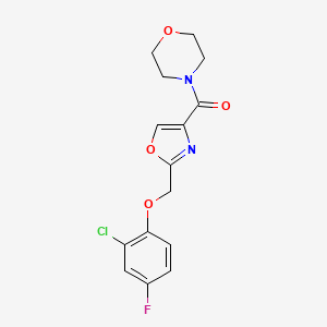 molecular formula C15H14ClFN2O4 B6040787 4-({2-[(2-chloro-4-fluorophenoxy)methyl]-1,3-oxazol-4-yl}carbonyl)morpholine 