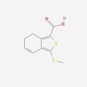 molecular formula C10H10O2S2 B060408 4,5-Dihydro-1-(methylthio)benzo(C)thiophene-3-carboxylic acid CAS No. 175202-54-7