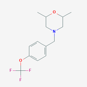molecular formula C14H18F3NO2 B6040806 2,6-dimethyl-4-[4-(trifluoromethoxy)benzyl]morpholine 