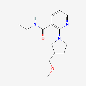 molecular formula C14H21N3O2 B6040849 N-ethyl-2-[3-(methoxymethyl)-1-pyrrolidinyl]nicotinamide 