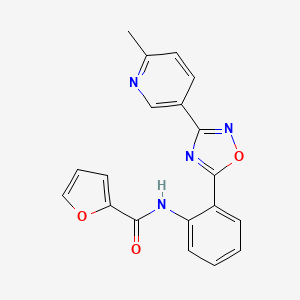 N-{2-[3-(6-methyl-3-pyridinyl)-1,2,4-oxadiazol-5-yl]phenyl}-2-furamide