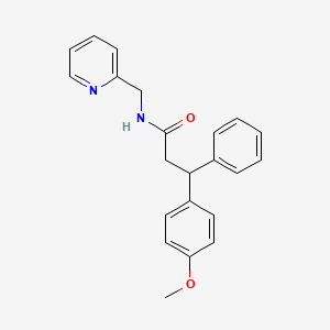 molecular formula C22H22N2O2 B6040864 3-(4-methoxyphenyl)-3-phenyl-N-(2-pyridinylmethyl)propanamide 