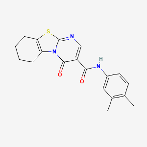 molecular formula C19H19N3O2S B6040882 N-(3,4-dimethylphenyl)-4-oxo-6,7,8,9-tetrahydro-4H-pyrimido[2,1-b][1,3]benzothiazole-3-carboxamide 