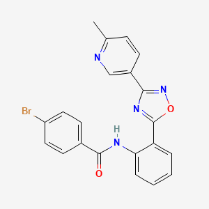 4-bromo-N-{2-[3-(6-methyl-3-pyridinyl)-1,2,4-oxadiazol-5-yl]phenyl}benzamide