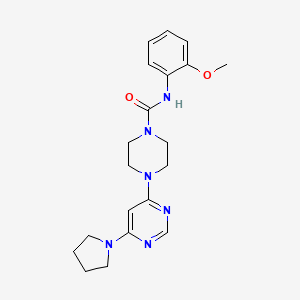 molecular formula C20H26N6O2 B6040900 N-(2-methoxyphenyl)-4-[6-(1-pyrrolidinyl)-4-pyrimidinyl]-1-piperazinecarboxamide 